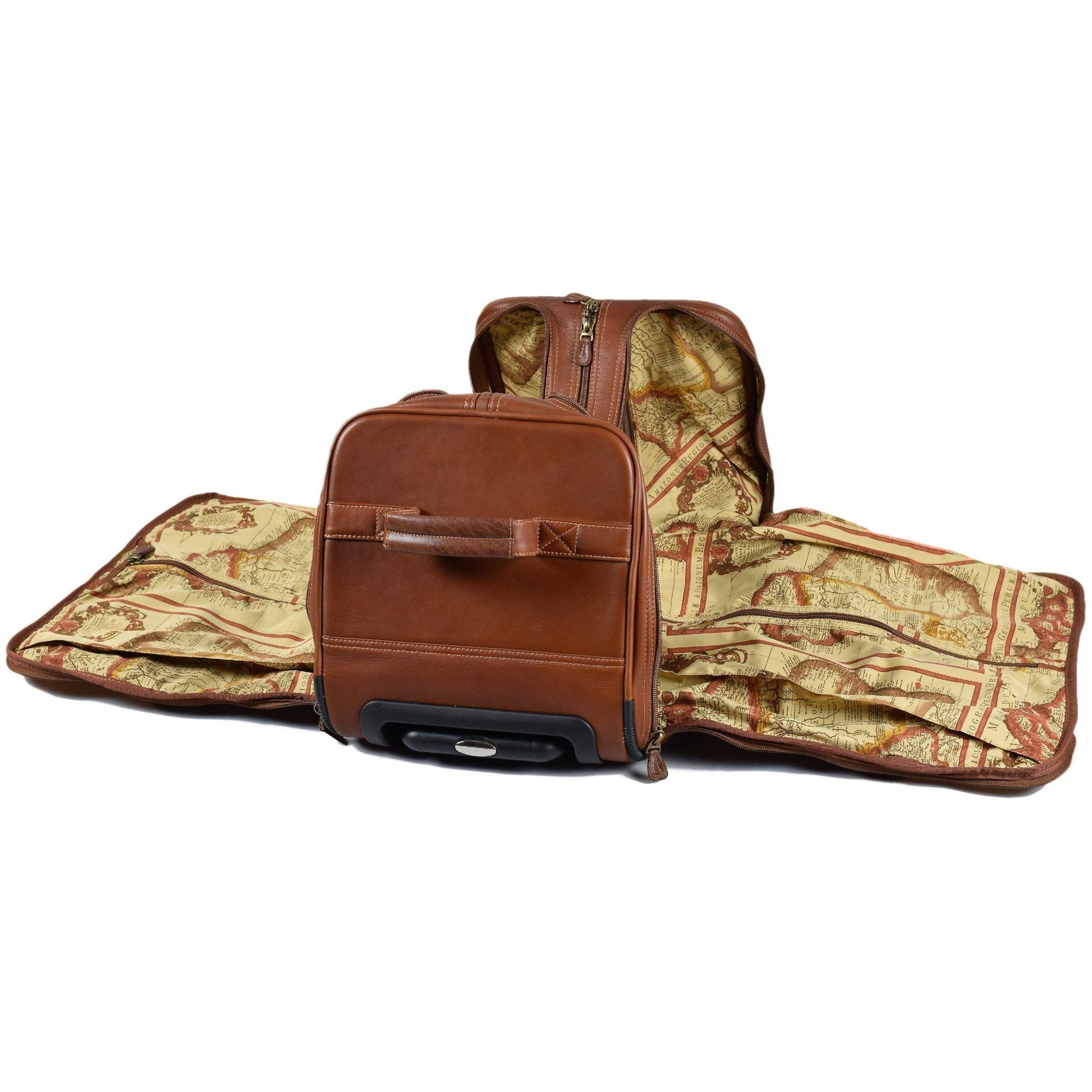 Multifunctional Garment Duffel Luggage Bag, 22 inch/49 Liters Genuine  Leather | Lovcour.com