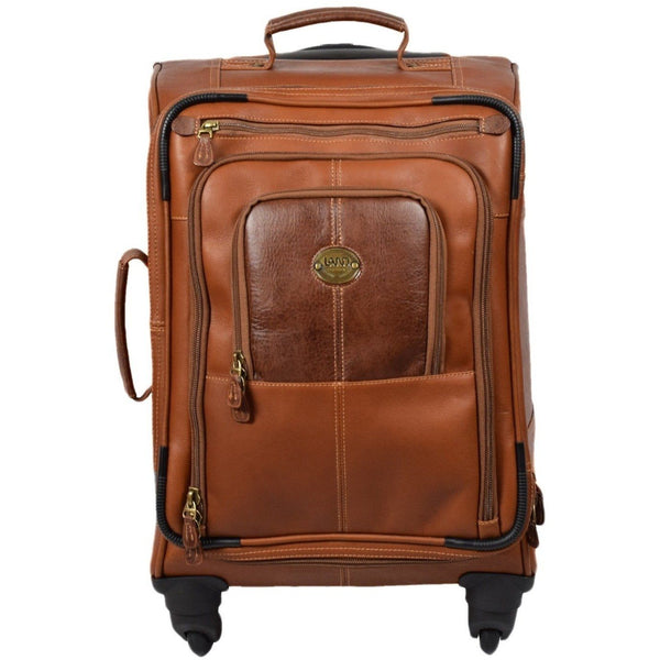 Leather carry on best sale